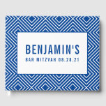 Livre D'or BAT MITZVAH cool géométrique en gras motif bleu ro<br><div class="desc">par kat massard >>> https://linktr.ee/simplysweetpaperie <<<</div>