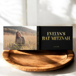 Livre D'or Bat mitzvah élégant<br><div class="desc">Voici notre livre d'hôtes Bat mitzvah,  avec la rubrique "Bat mitzvah" dans une police serif élégante,  magnifiquement en papier réel. Conçu dans un style minimaliste,  il saisit l'essence de votre journée spéciale.</div>