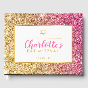 Livre D'or BAT MITZVAH galm cool luxe or rose parties scintil