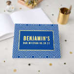 Livre D'or BAT MITZVAH moderne géométrique motif bleu royal<br><div class="desc">par kat massard >>> https://linktr.ee/simplysweetpaperie <<<</div>
