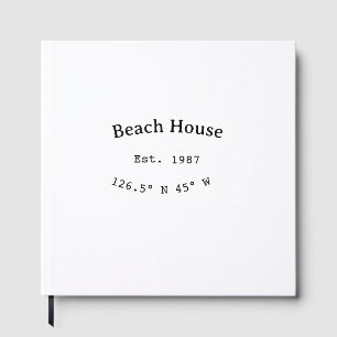 Livre D'or Beach house et. Date année coordonnées personnalis