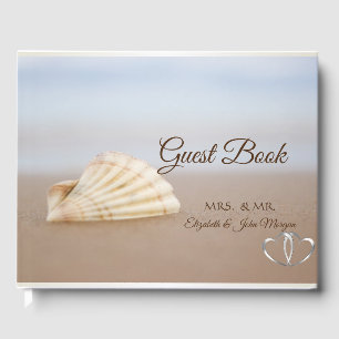 Livre D'or Beach Seashell, Mariage de coeur
