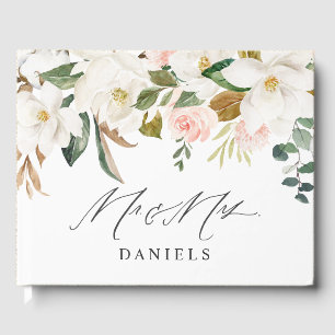 Livre D'or Beau Blush & White Floral Mariage Sign