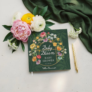 Livre D'or Bébé en Fleur Jardin Floral Baby shower à serre