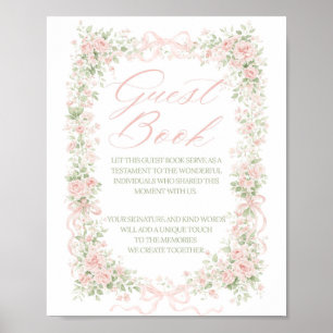Livre d'or bébé fille en fleurs à nœud floral