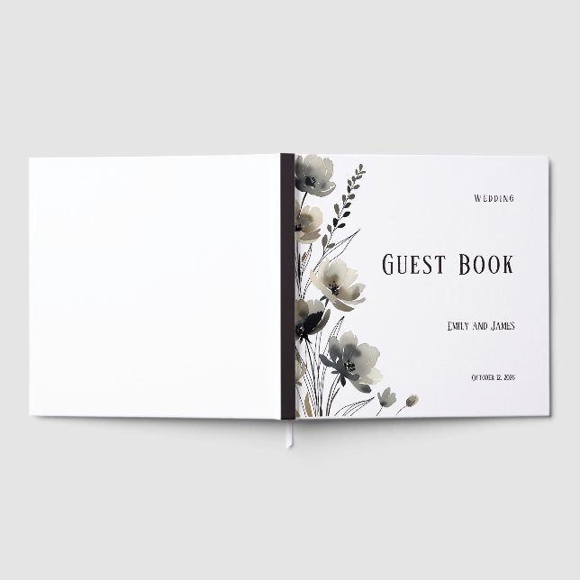 Livre D'or Beige Neutral Floral Wedding (Complet)