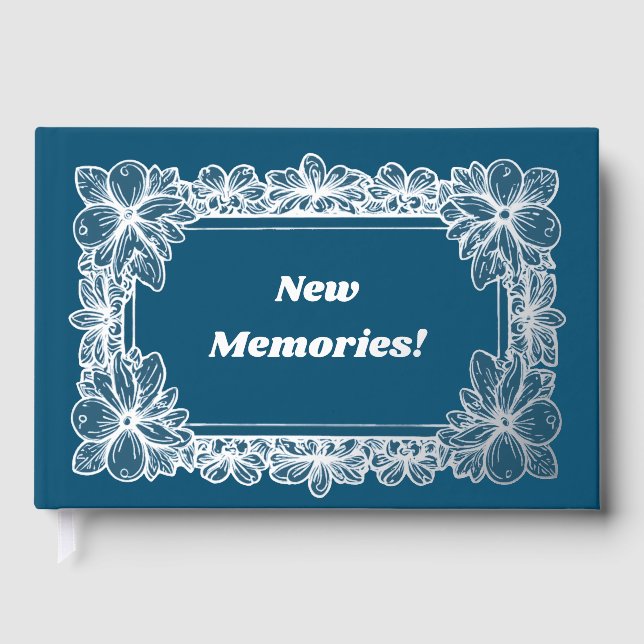 Livre D'or Belle feuille d'argent photo/livre d'invités (Recto)