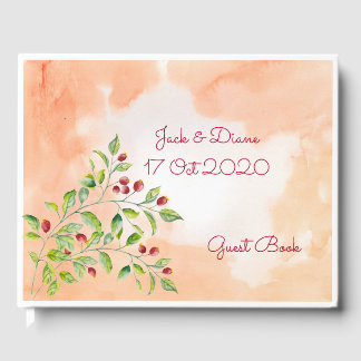 Livre D'or Berries roses et feuillage vert