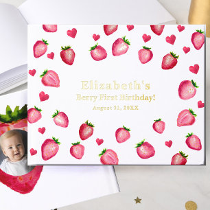 Livre D'or Berry Premier Anniversaire Strawberry Photo Person