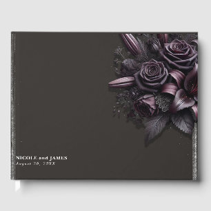 Livre D'or Berry Purple & Black Lily Rose Mariage Floral
