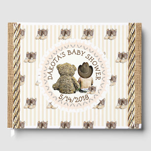 Livre D'or Bientôt b Lil "Cowboy Baby shower Guestbook