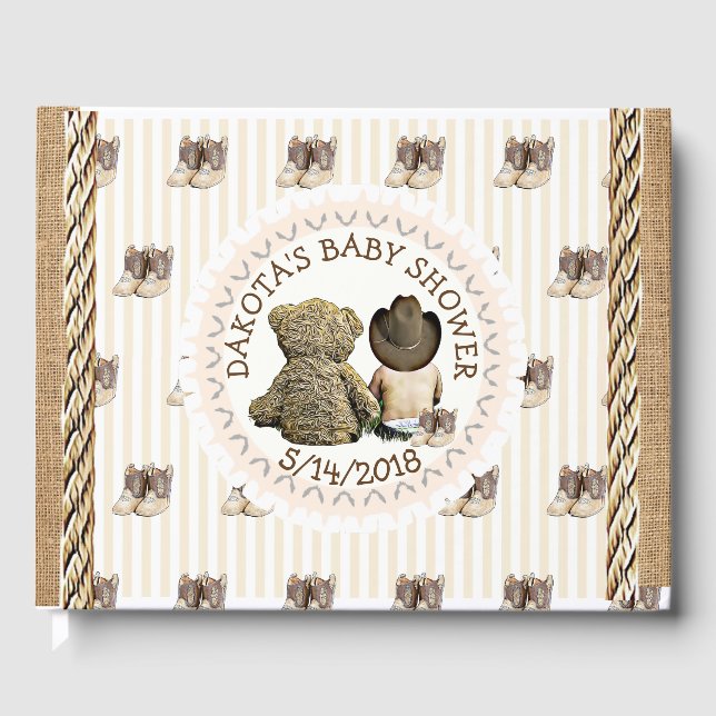 Livre D'or Bientôt b Lil "Cowboy Baby shower Guestbook (Recto)
