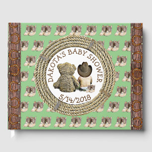 Livre D'or Bientôt b Lil "Cowboy Baby shower Guestbook