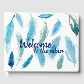 Livre D'or Bienvenue À L'Aquarelle Cabine Feathers