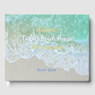 Livre D'or Bienvenue À Notre Maison De Plage, Eau Turquoise