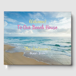 Livre D'or Bienvenue À Notre Maison De Plage, Ocean Waves