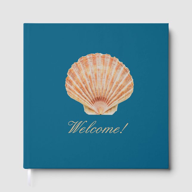 Livre d'or « Bienvenue ! » Coquille Saint-Jacques  (Recto)