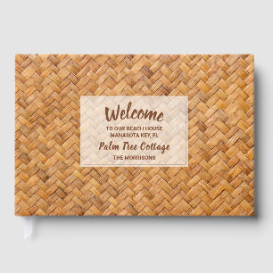 Livre D'or Bienvenue dans notre tapis de feuille de palmier t