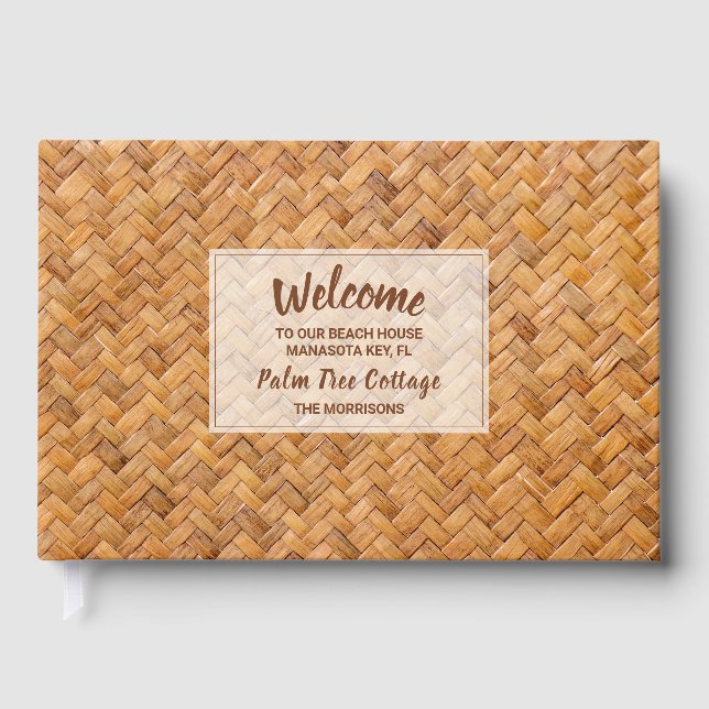 Livre D'or Bienvenue dans notre tapis en feuille de palmier t (Recto)