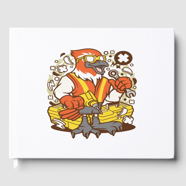 Livre D'or Bird Mechanic Worker (Recto)