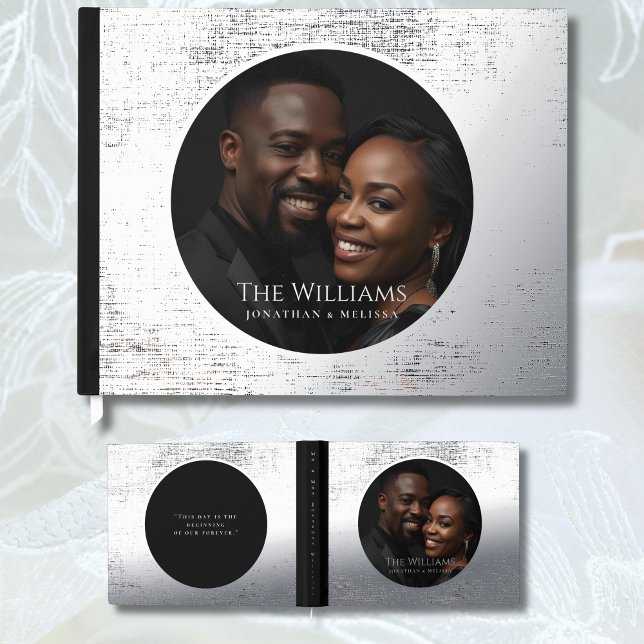 Livre d'or Black Silver Foil Elégant Livre d'or (Créateur téléchargé)