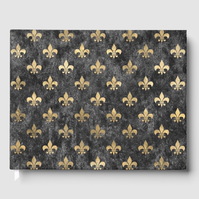 Livre D'or Black Velvet Fleur de Lis Mardi gras d'Orleans (Recto)