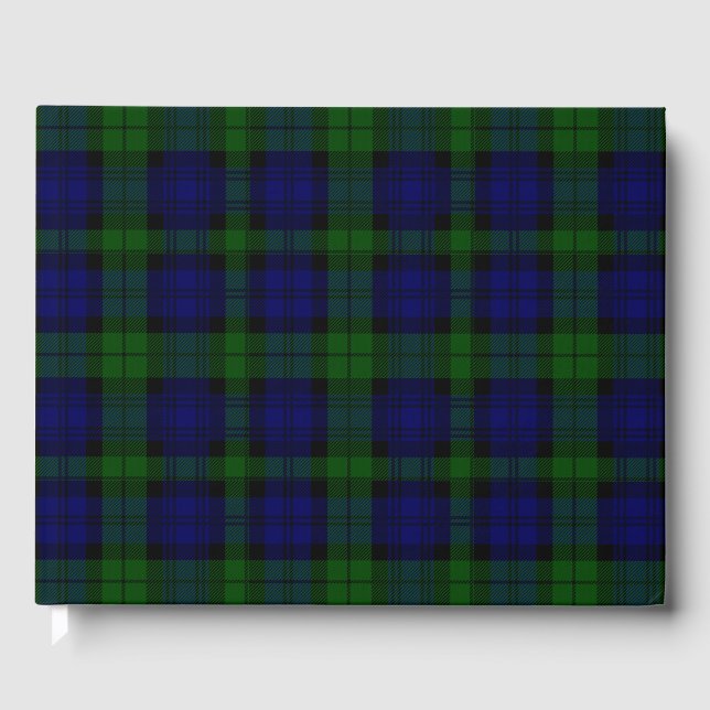 Livre D'or Black Watch Tartan bleu vert Plaid (Recto)