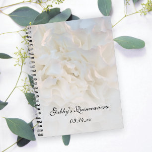 Livre d'or blanc Floral Quinceañera