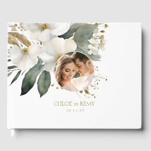 Livre D'or BLANCHE   Mariage photo de l'aquarelle