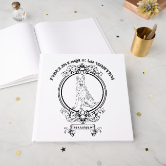 Livre D'or Blason personnalisé de berger allemand vintage - S