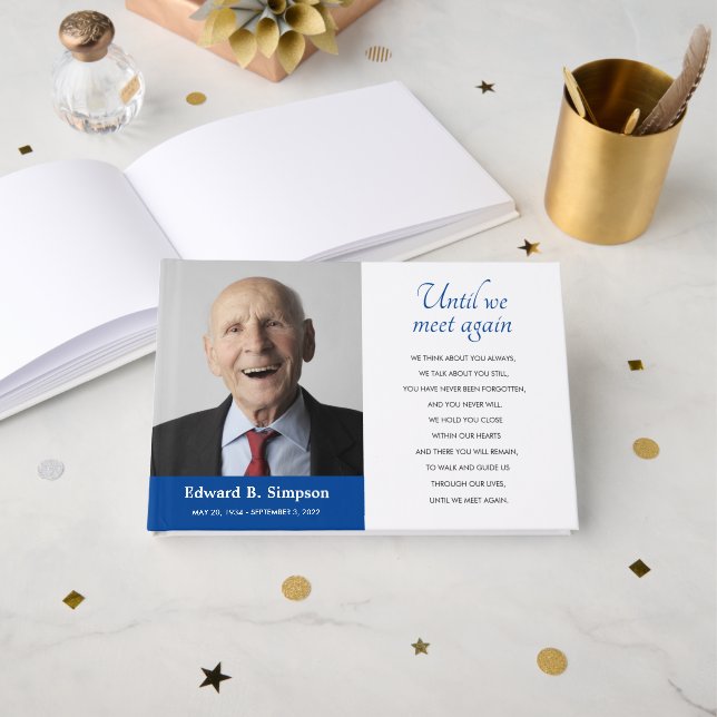 Livre D'or Bleu jusqu'à ce que nous nous rencontrions à nouve (Recto ouvert)