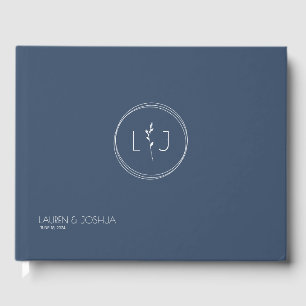 Livre D'or Bleu marin ・ Mariage minimaliste moderne