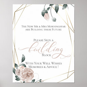 Livre d'or Bloc de Construction Rose Poussiéreuse 