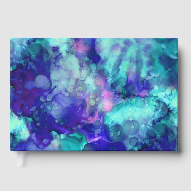 Livre D'or blue fantasy watercolors : (Recto)