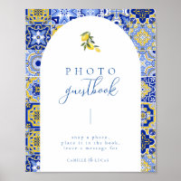 Livre d'or Blue Mediterranean Tile and Citrus