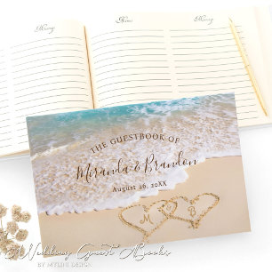 Livre D'or Blue Ocean Waves Plage tropicale Mariage