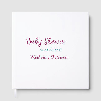 Livre D'or Blue yellow baby shower name date animal ear cute