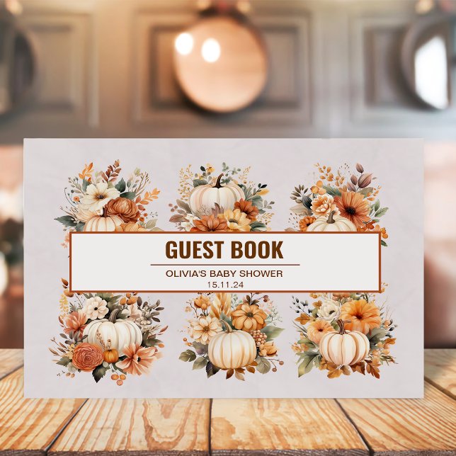 Livre D'or Boho Automne Citrouille Motif (Créateur téléchargé)