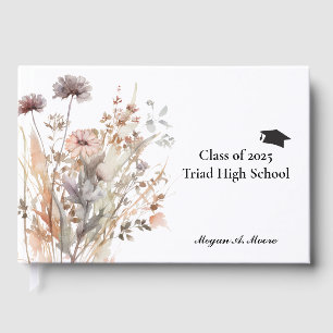 Livre D'or Boho Floral Graduation Foil Guestbook