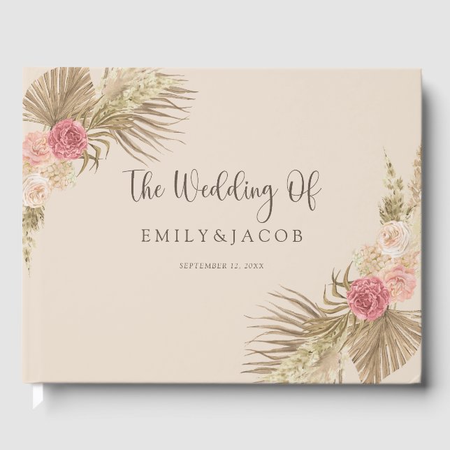 Livre D'or Boho Floral Mariage (Recto)