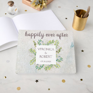 Livre D'or Boho Rustique Eucalyptus Greenery Réception de mar