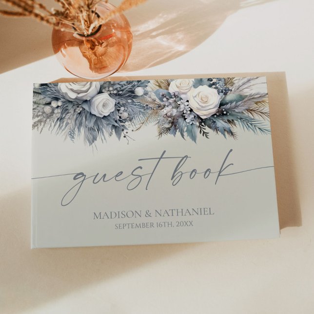 Livre D'or Boho White Rose Floral Mariage Jardin (Créateur téléchargé)