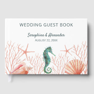 Livre D'or Bord de mer   Mariage Coquillages Récif de Corail