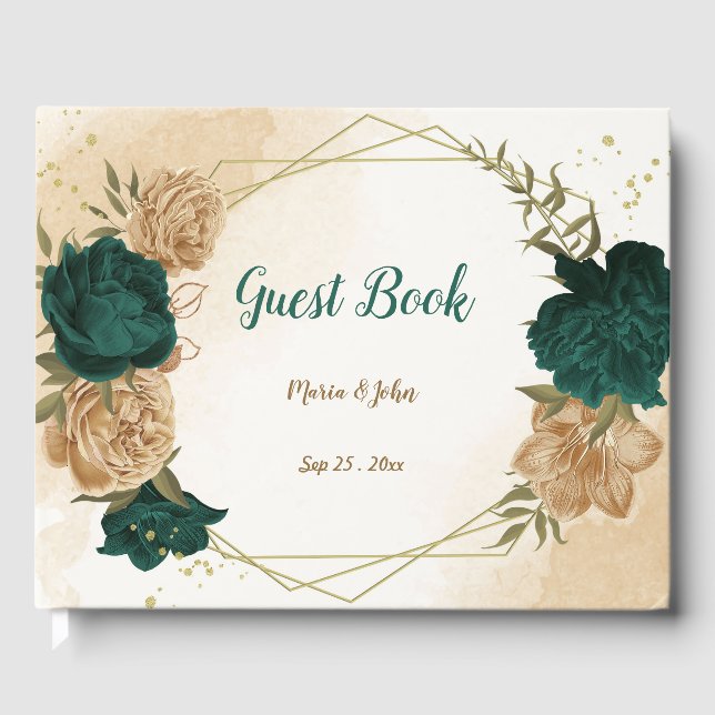 Livre D'or Botanique d'or vert émeraude (Recto)