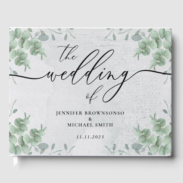 Livre D'or Botanique Eucalyptus Verdure Bohémienne Tropique (Recto)