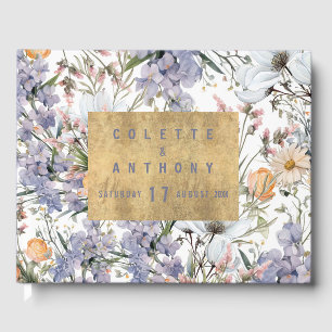 Livre D'or Botanique pastel couleurs fleur sauvage été fleuri