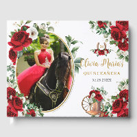 Bottes Charro Florales Rouges et Blanches pour Pho