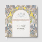 Bougainvillea Blue Gold Mariage Art Nouveau