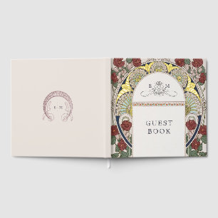 Livre D'or Bougainvillea Bourgogne Gold Mariage Art Nouveau