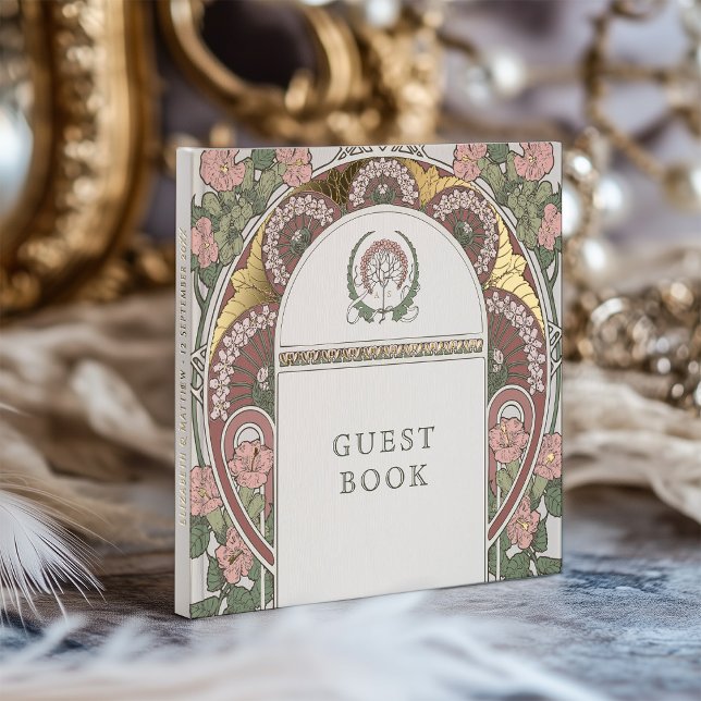 Livre D'or Bougainvillea Mariage d'or rose vert (Créateur téléchargé)